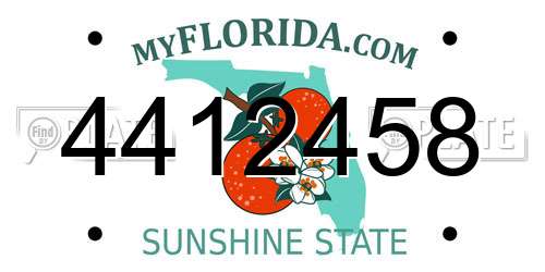 4412458 Florida License Plate