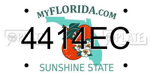 4414EC Florida License Plate