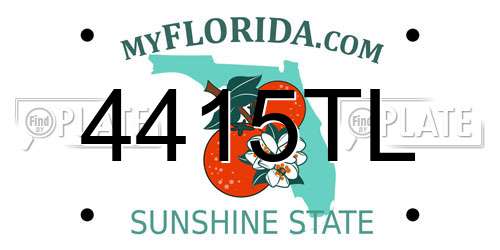 4415TL Florida License Plate