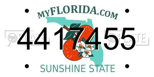 4417455 Florida License Plate