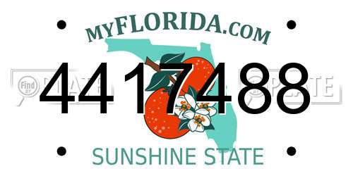 4417488 Florida License Plate