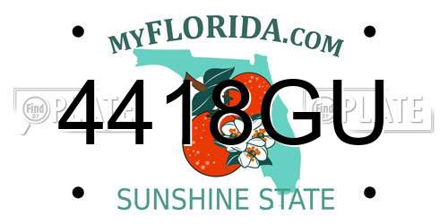 4418GU Florida License Plate