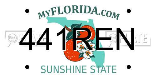 441REN Florida License Plate