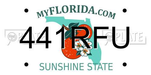 441RFU Florida License Plate