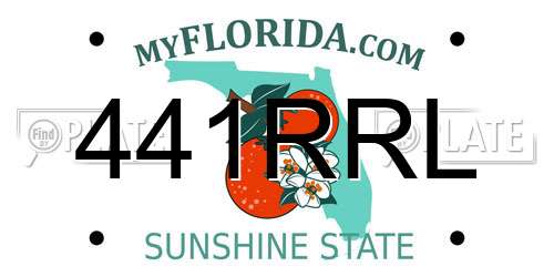441RRL Florida License Plate