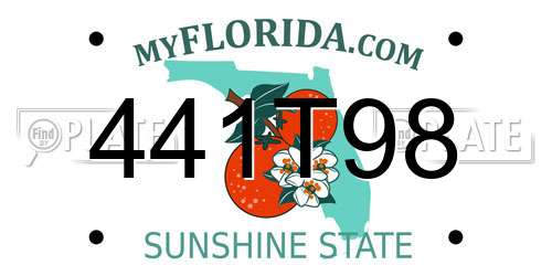 441T98 Florida License Plate