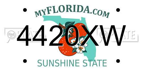 4420XW Florida License Plate