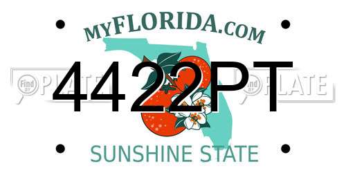 4422PT Florida License Plate