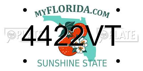 4422VT Florida License Plate