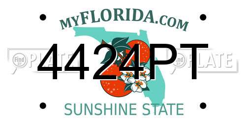 4424PT Florida License Plate