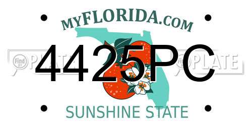 4425PC Florida License Plate