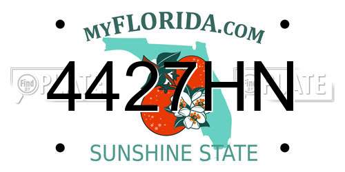 4427HN Florida License Plate