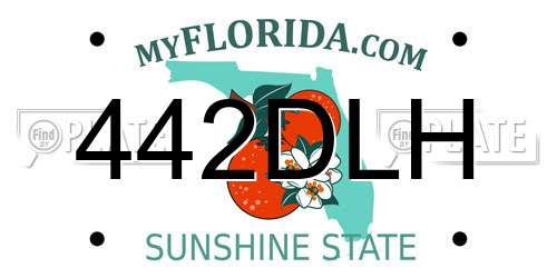 442DLH Florida License Plate