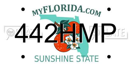 442HMP Florida License Plate