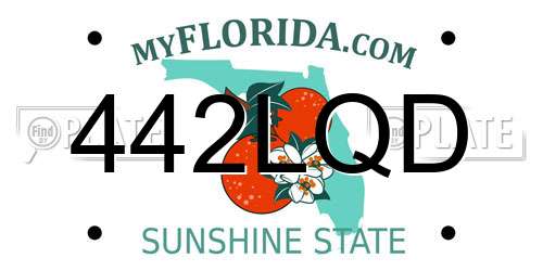 442LQD Florida License Plate