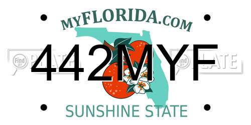 442MYF Florida License Plate