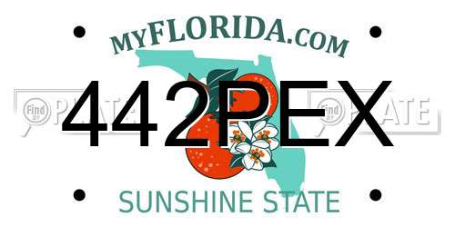 442PEX Florida License Plate