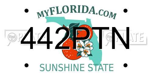 442PTN Florida License Plate
