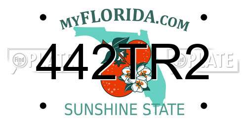 442TR2 Florida License Plate
