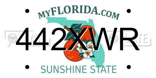 442XWR Florida License Plate