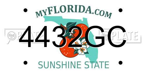 4432GC Florida License Plate