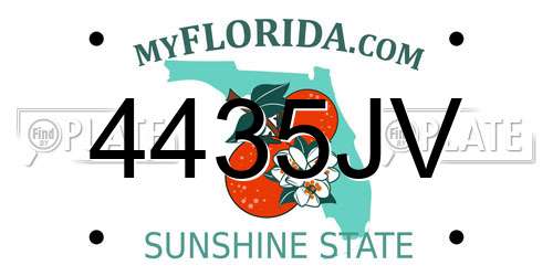 4435JV Florida License Plate