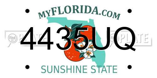 4435UQ Florida License Plate