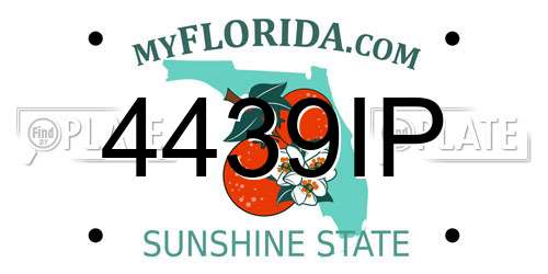 4439IP Florida License Plate