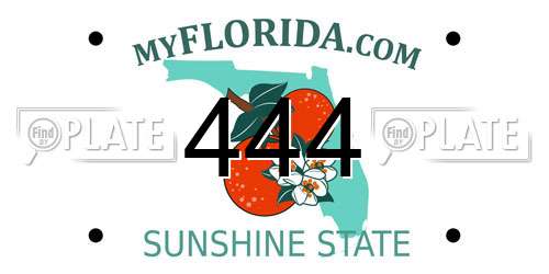444 Florida License Plate