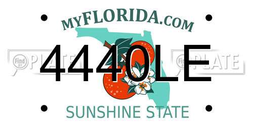 4440LE Florida License Plate