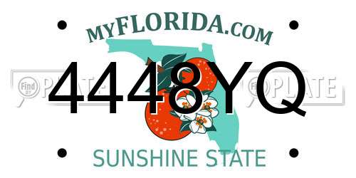 4448YQ Florida License Plate