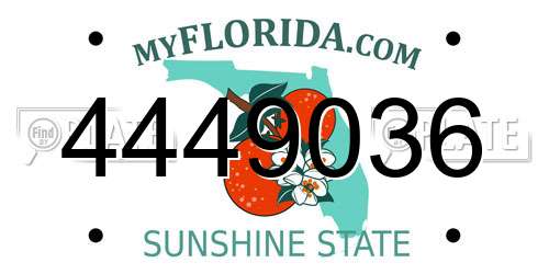 4449036 Florida License Plate