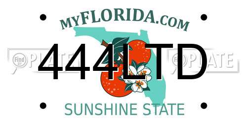 444LTD Florida License Plate
