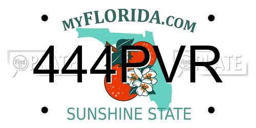 444PVR Florida License Plate