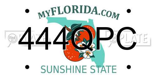 444QPC Florida License Plate