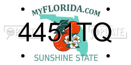 4451TQ Florida License Plate