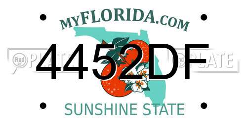 4452DF Florida License Plate