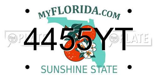 4455YT Florida License Plate