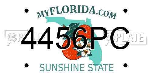 4456PC Florida License Plate