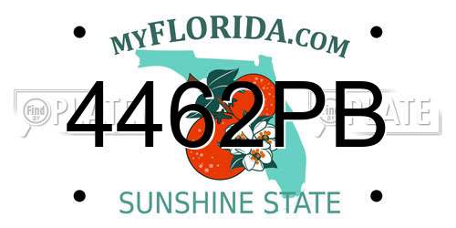 4462PB Florida License Plate