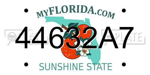 44632A7 Florida License Plate