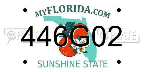 446G02 Florida License Plate
