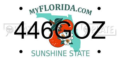 446GOZ Florida License Plate
