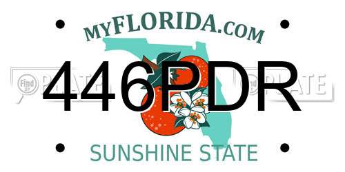 446PDR Florida License Plate