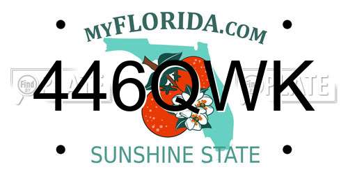 446QWK Florida License Plate