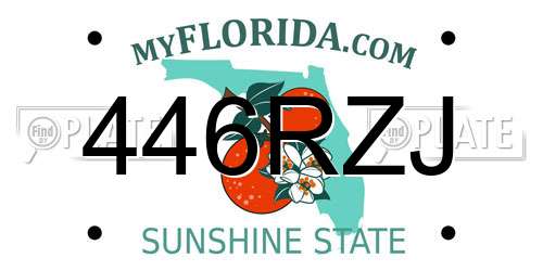 446RZJ Florida License Plate