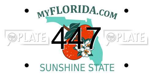 447 Florida License Plate