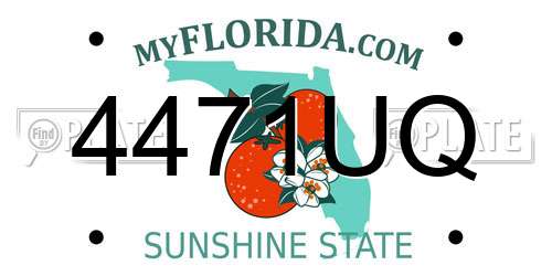 4471UQ Florida License Plate