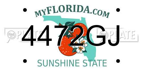 4472GJ Florida License Plate