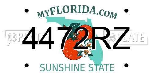 4472RZ Florida License Plate